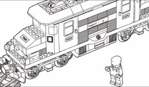 Раскраски Поезда ЛЕГО  и  онлайн