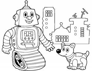 Раскраски Роботы  и  онлайн