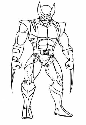 Раскраска Росомаха Сила