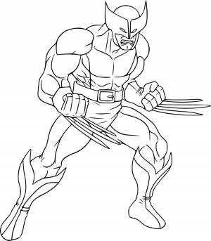 Раскраски Росомаха марвел