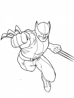 Раскраска Росомаха  картинку для мальчиков