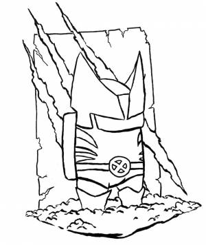 Раскраска Росомаха Амонг Ас