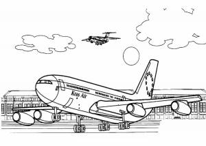 Раскраски Самолеты 9 10 лет
