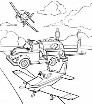 раскраски с самолетами дисней