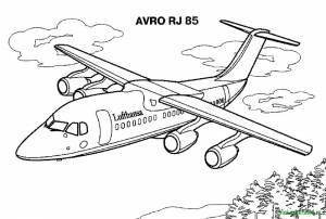 Пассажирский самолет самолет авро 85 Раскраски для мальчиков