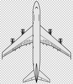 Самолет Boeing 747-400 Airbus A340, вид сверху, угол, треугольник, авиация общего назначения png