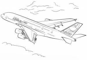 Раскраска аэробус A380