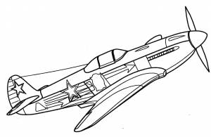 Раскраски самолет, Раскраска Военный самолет самолеты