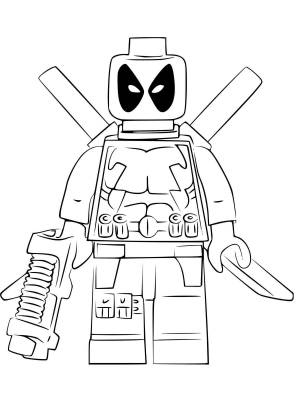 Раскраски LEGO Дэдпул