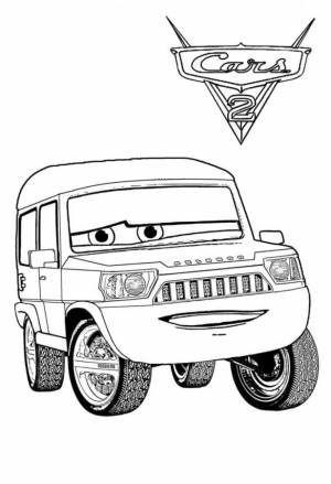 Раскраска Тачки 2