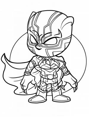 Раскраска Чёрная Пантера 10