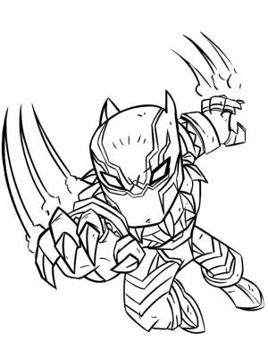 Раскраска Черная Пантера  для девочек