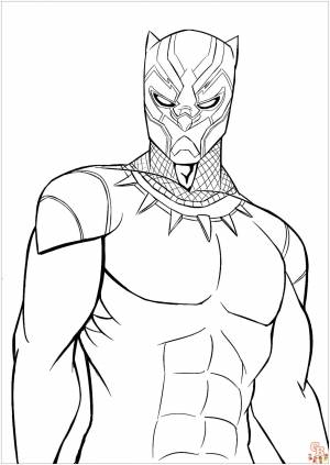 Страницы для раскрашивания Черная Пантера