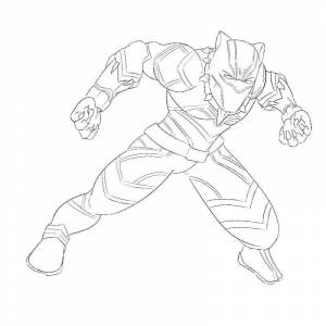 Раскраска черная пантера атакует