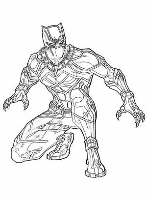 Раскраска Чёрная Пантера 2