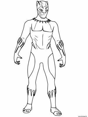 Раскраски Черная пантера для детей