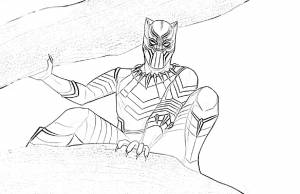 Раскраски черная пантера