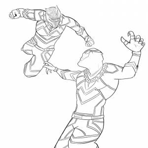 Раскраска Чёрная Пантера 13