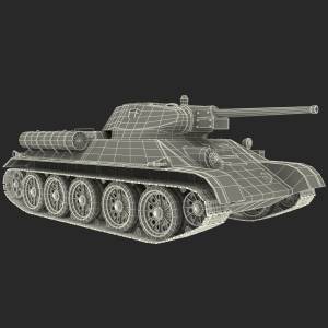 Советский танк Т-34 Зимняя окраска 3D Модель $149