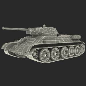 Советский танк Т-34 Зимняя окраска 3D Модель $149