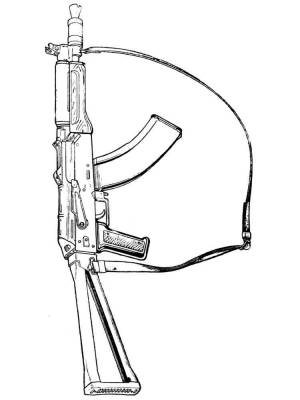 Раскраски Автомат Калашникова