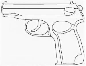 Раскраски Пистолет макарова