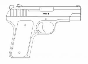 Раскраски Пистолет макарова