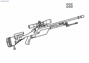 Снайперская винтовка раскраска