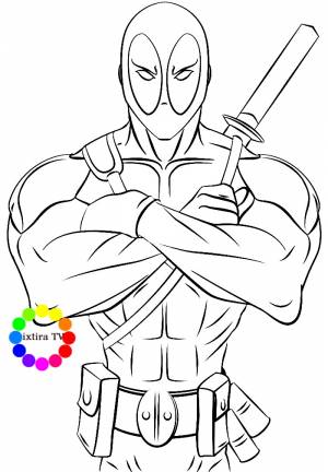 Раскраска Deadpool