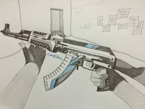 Калашников автомат рисунок