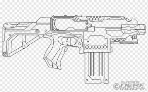 Огнестрельное оружие Nerf Blaster Gun Книжка-раскраска, Nerf дартс, угол, пулемет, оружие png