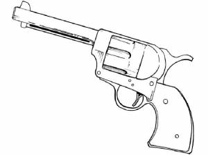 Пистолет оружие пистолет Раскраски для детей мальчиков