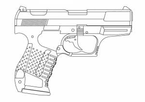 Раскраски Пистолеты и автоматы