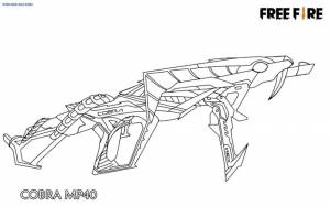 Раскраска Оружие из Фри Фаер