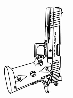 Раскраски Пистолет