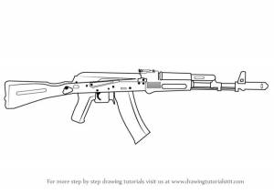 Раскраски Автомат калашникова