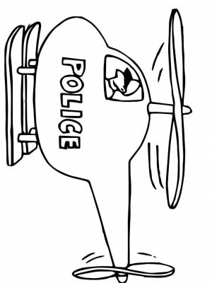 Раскраски Полицейский вертолет   в формате