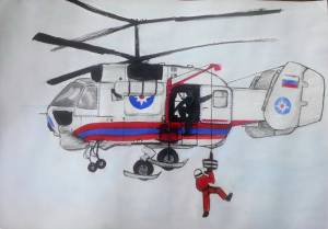 Вертолет мчс рисунок