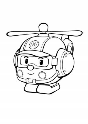 Робот поли раскраска