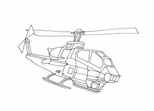 Раскраска боевой вертолет