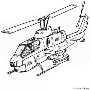 Раскраски Полицейский вертолет