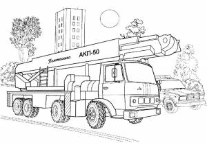 Раскраска спецтехника  и