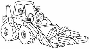 Раскраска Милый трактор