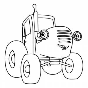 Раскраска Синий Трактор Гоша