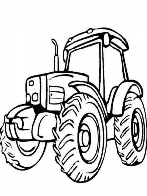 Раскраска Трактор  онлайн