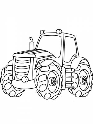 Раскраски Трактор   в формате