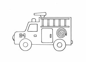 Раскраски Раскраска Пожарная машина Спецтехника, Сайт раскрасок