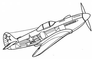 Раскраски Раскраска Военный самолет 