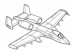 Раскраски Раскраска Военный самолет