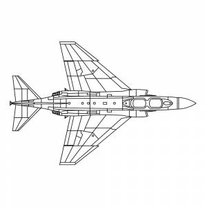 Раскраска Военный самолёт